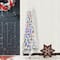 Glitzhome® 4.5ft Pre-Lit Flocked Artificial Christmas Tree, Warm White Lights